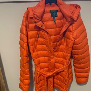 Ralph Lauren Black Label Vibrant Orange Puffer Jacket